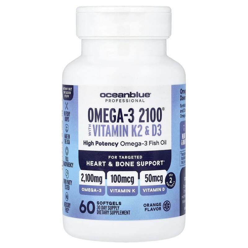 プロフェッショナル、ビタミンK2＆D3配合Omega-3 2100®（オメガ3 2100