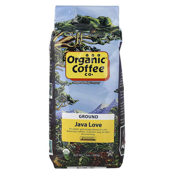 Organic Coffee Co., Ground, Regular Roast, Java Love, 12 oz (340 g)