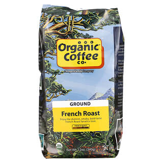 Organic Coffee Co., تحميص فرنسي، مطحونة، 12 أونصة (340 جم)