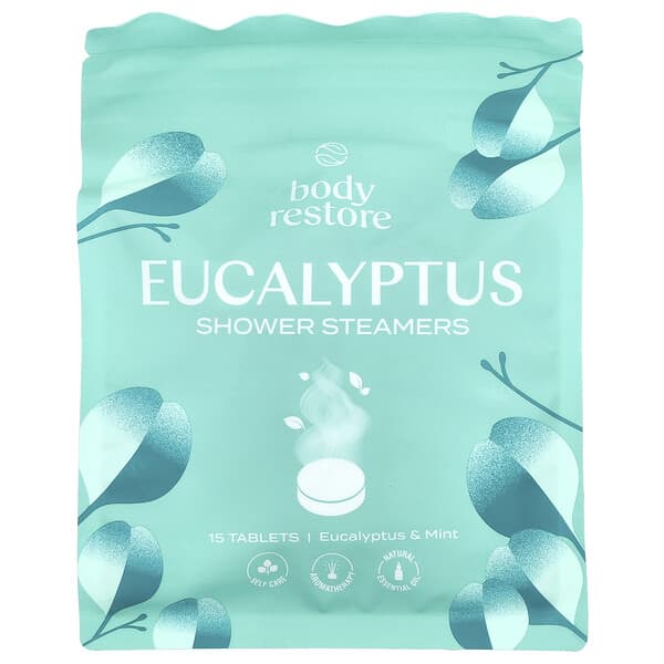 Body Restore, 샤워 스티머, 유칼립투스, 15정, 13.2oz