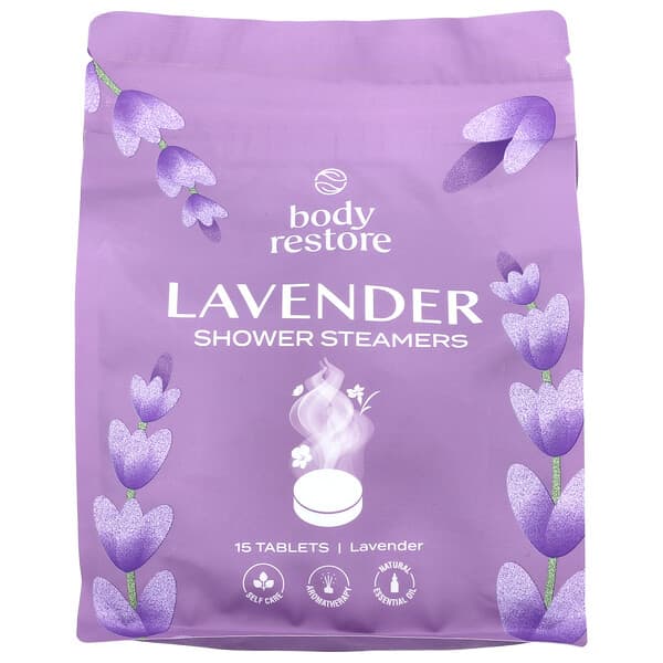 Body Restore, 샤워 스티머, 라벤더, 15정, 13.2oz