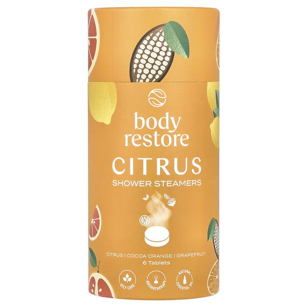 Body Restore, 샤워 스티머, 시트러스, 6정, 5.3oz