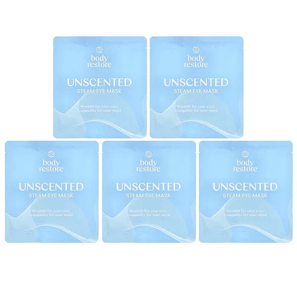 Body Restore, 스팀 아이 마스크, 무향, 5팩