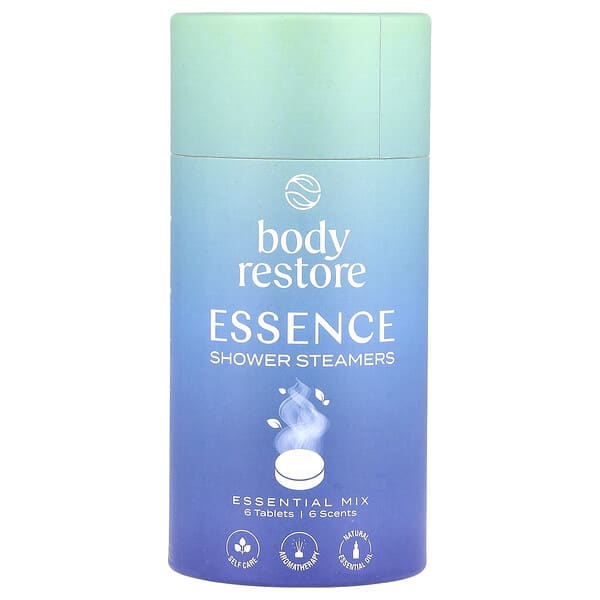 Body Restore, Essence 샤워 스티머, 에센셜 믹스, 6정, 5.3oz