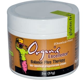 Organic Excellence, Balance Plus Therapy, Bio-Identical Progesterone Cream, 2 oz (57 g)