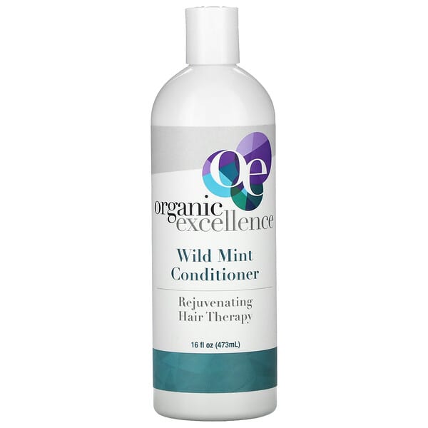 Organic Excellence, Après-shampooing, Thérapie capillaire rajeunissante, Menthe sauvage, 473 ml