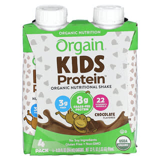 Orgain, Kids Protein, Bio-Ernährungsshake, Schokolade, 4er-Pack, je 244 ml (8,25 fl. oz.)