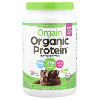 أورغين‏, مسحوق Organic Protein ™ ، نباتي ، فادج كريمي بالشوكولاتة ، 2.03 رطل (920 جم)