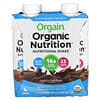 Organic Nutrition, питательный коктейль, гладкий шоколад, 4 пакетика по 330 мл (11 жидк. Унций)