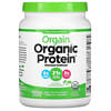 Organic Protein Powder, Plant Based, Natural Unsweetened, 1.59 lbs (720 g)