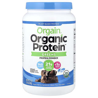 Orgain, Organic Protein + Greens, Plant Based Protein Powder, Creamy Chocolate Fudge, 1.94 lbs (882 g)