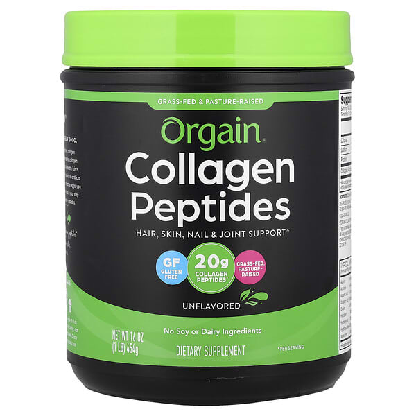 Orgain, Collagen Peptides, Unflavored, 1 lb (454 g) — product photo 1