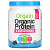 Organic Protein & Superfoods Powder, Plant Based, Creamy Chocolate Fudge, 1.12 lbs (510 g)