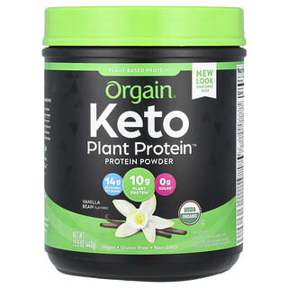 Orgain, 生酮，有機植物蛋白質粉，含椰子油和酪梨油，香草，0.97 磅（440 克）