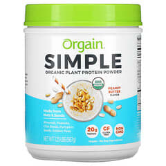 Orgain, Proteína vegetal orgánica en polvo, Mantequilla de maní, 567 g (1,25 lb)