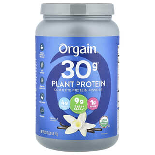 Orgain, Proteína vegetal completa en polvo, Vainilla, 912 g (2,01 lb)