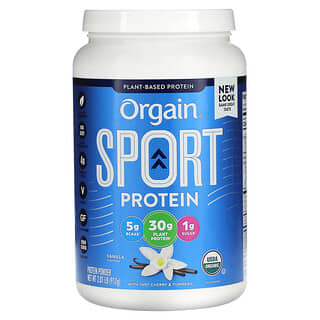 Orgain, Спортивный протеиновый порошок, ваниль, 912 г (2,01 фунта)