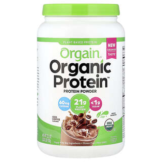 Orgain, Proteína orgánica en polvo, Café helado, 920 g (2,03 lb)