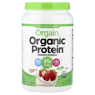 Orgain, Organic Protein™ Powder, Plant Based, Strawberries 'N Cream, 2.03 lbs (920 g)