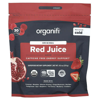 Organifi, Original Red Juice, Caffeine-free, 9.5 oz (270 g)