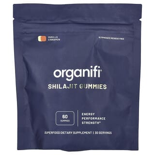 Organifi, Жевательные мармеладки с мумие, ваниль и корица, 60 жевательных таблеток