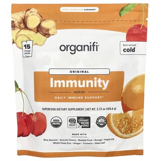 Organifi, Inmunidad original, 15 paquetes para viaje, 105,6 g (3,72 oz)