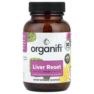 Organifi, Liver Reset, восстановление печени, 60 капсул