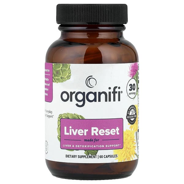 Organifi, Liver 재설정, 캡슐 60정