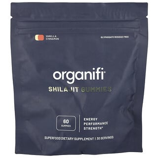 Organifi, Gomas Shilajit, Baunilha e Canela, 60 Gomas