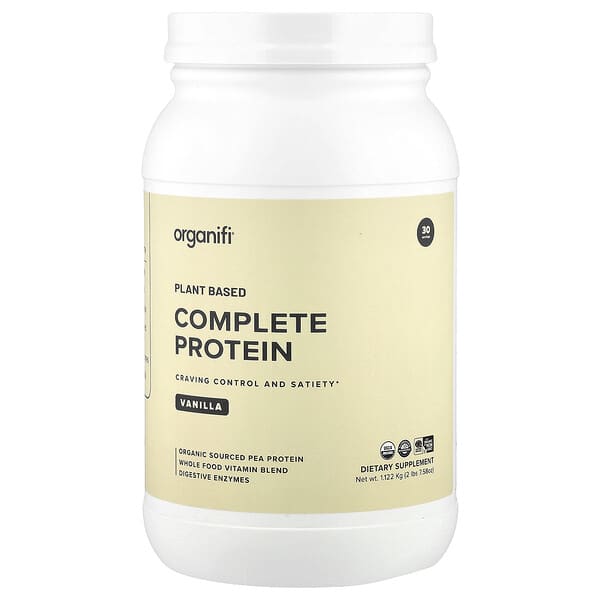 Plant Based Complete Protein, Vanilla, 2 lbs 7.58 oz (1.122 kg)