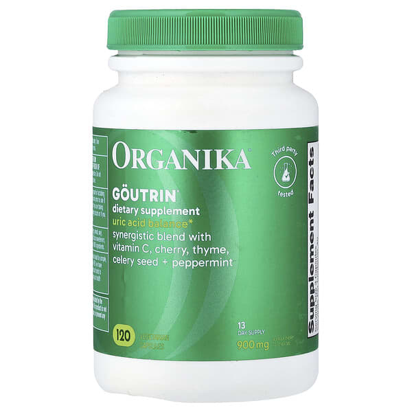 Organika, Goutrin® 체리 열매 분말 함유, 베지 캡슐 120정