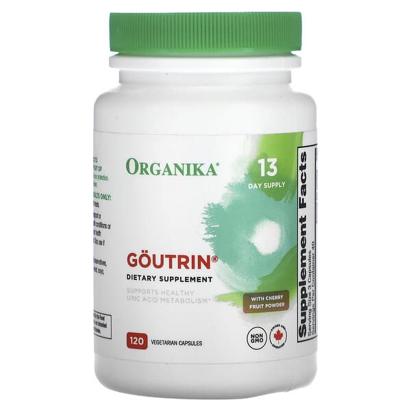 Organika, Goutrin（ガウトリン）、チェリーフルーツパウダー入り、ベジカプセル120粒