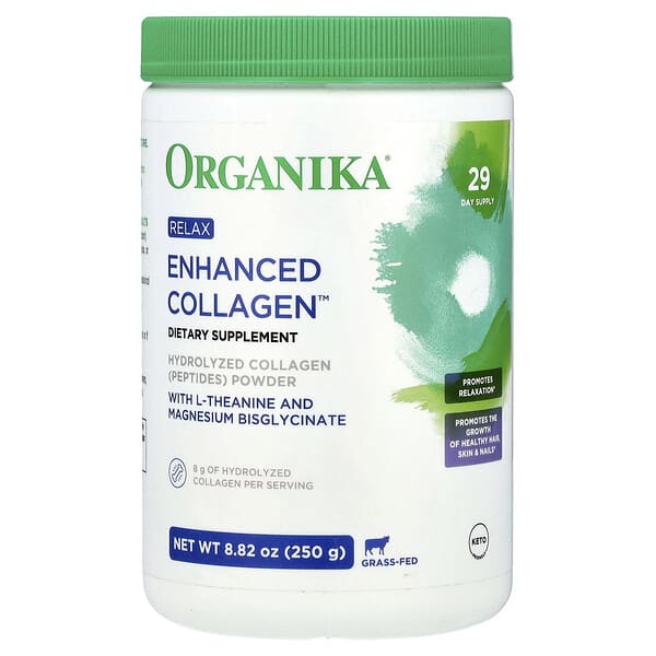 Organika, Enhanced Collagen™ 強化膠原蛋白，放鬆，8.82 盎司（250 克）