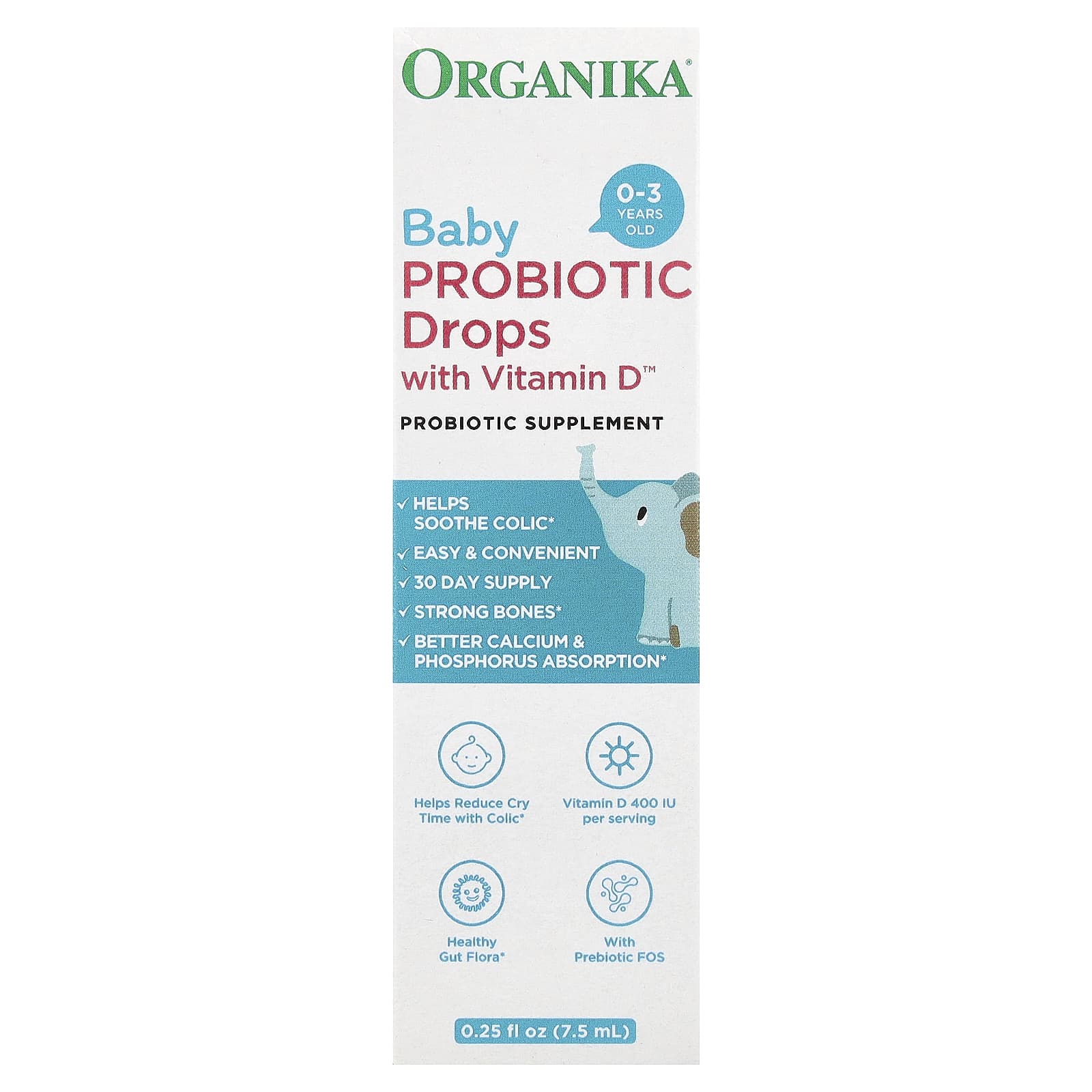 Baby Probiotic Drops with Vitamin D™, 0-3 Years, fl oz ml)