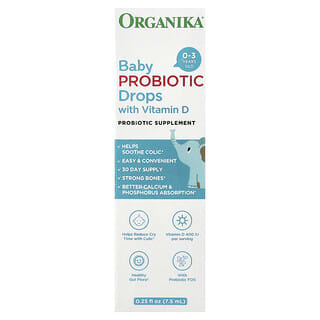 Organika, Probiotické kvapky pre bábätká s vitamínom D™, 0 – 3 roky, 7,5 ml