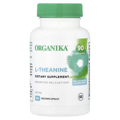 Organika, L-Theanine, 225 mg, 90 Vegetarian Capsules