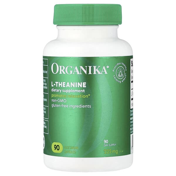 Organika, L-teanina, 225 mg, 90 capsule vegetariene