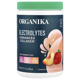 Organika, Electrolytes + Enhanced Collagen™, Juicy Strawberry Peach, 12.7 oz (360 g)