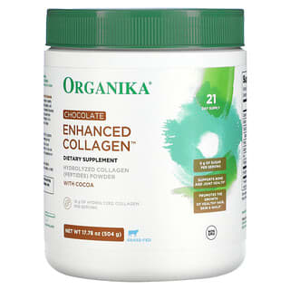 Organika, Enhanced Collagen, Chocolate, 17.78 oz (504 g)