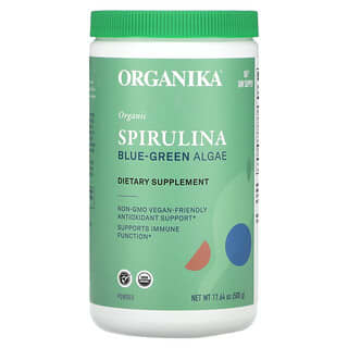 Organika, Espirulina orgánica y algas verdiazules`` 500 g (17,64 oz)