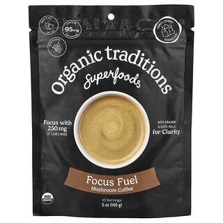 Organic Traditions, Instant Mushroom Coffee, Focus Fuel, 5 oz (140 g)