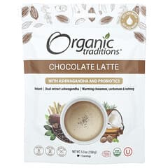 Organic Traditions, Latte de chocolate con ginseng indio y probióticos, 150 g (5,3 oz)