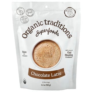 Organic Traditions (오가닉 트레디션), 슈퍼 푸드, 초콜릿 라떼, 150g(5.3oz)