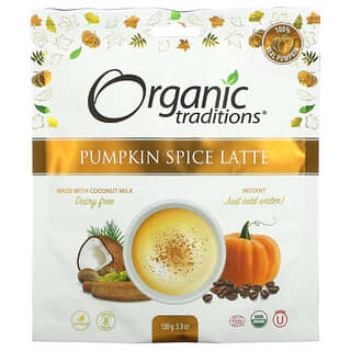 Organic Traditions, Pumpkin Spice Latte, 5.3 oz (150 g)