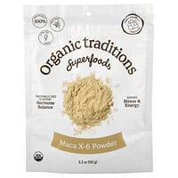 Organic Traditions（オーガニックトラディションズ）, マカX-6パウダー、150g（5.3オンス）
