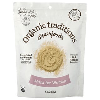 Organic Traditions, Мака для женщин с пробиотиками, 150 г (5,3 унции)