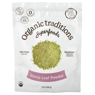 Organic Traditions, Superfoods, Stevia Leaf Powder, 3.5 oz (100 g)