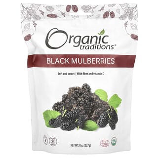 Organic Traditions, Black Mulberries, 8 oz (227 g)