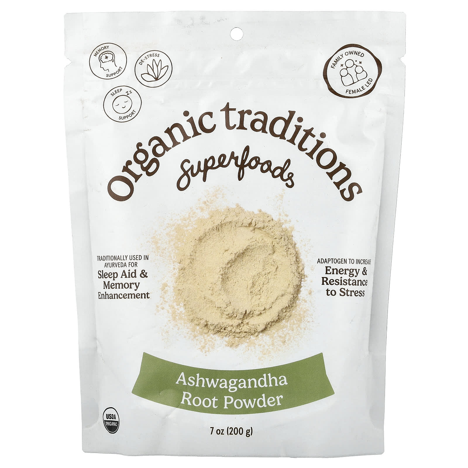 Organic Traditions Superfoods, Ashwagandha Root Powder – 200 g de Organic Traditions