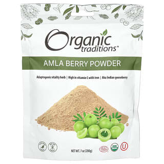 Organic Traditions, Bubuk Buah Malaka, 200 g (7 ons)